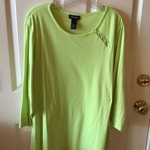 Lime green top. Plus size